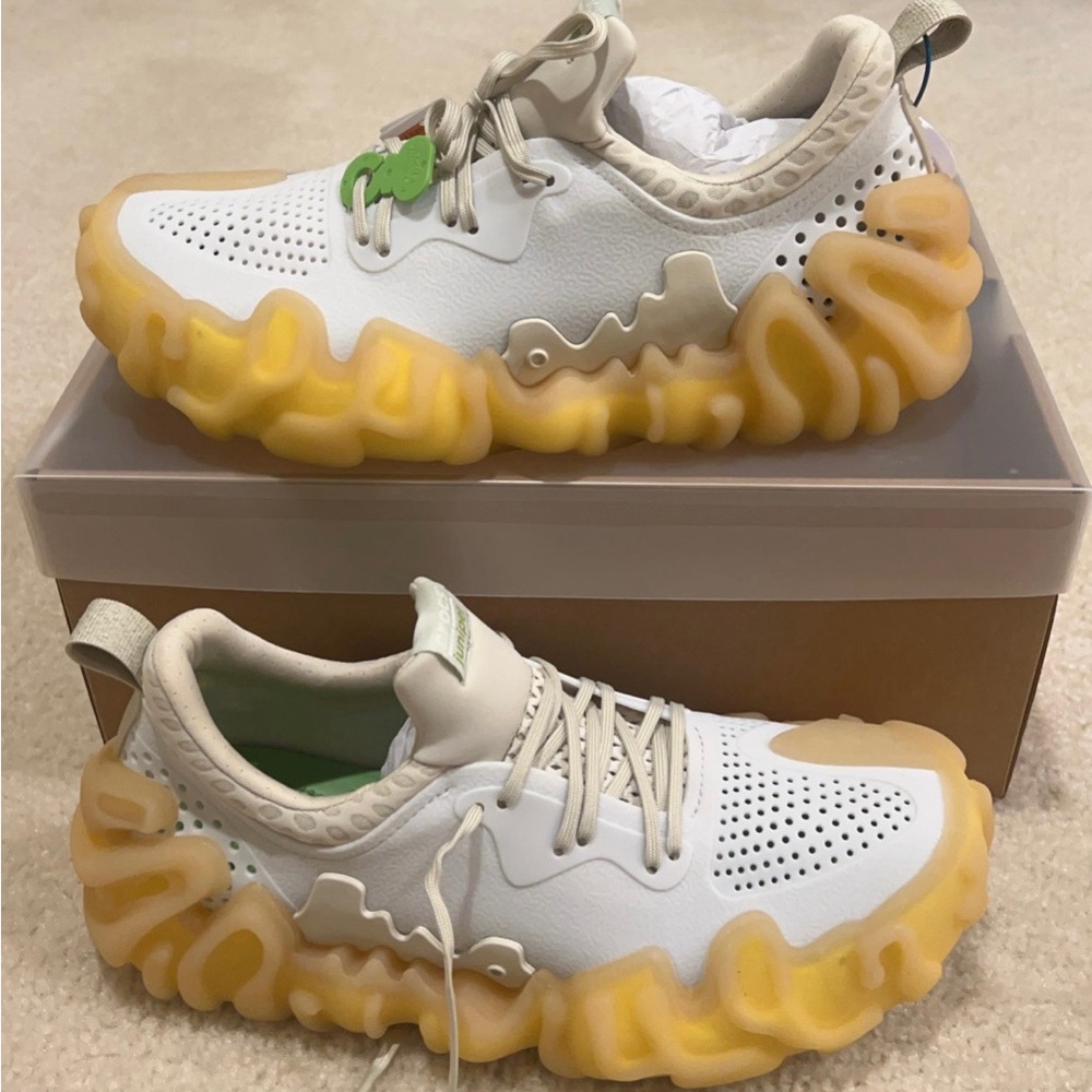 SOLD…Brand new, never worn, size 11 the Salehe Bembury x
Crocs Juniper "Tahini.”